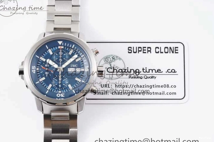 MIROTIME 0105 Aquatimer Chrono SS V6SF 1:1 Best Edition Blue Dial on SS Bracelet A Modern 7032